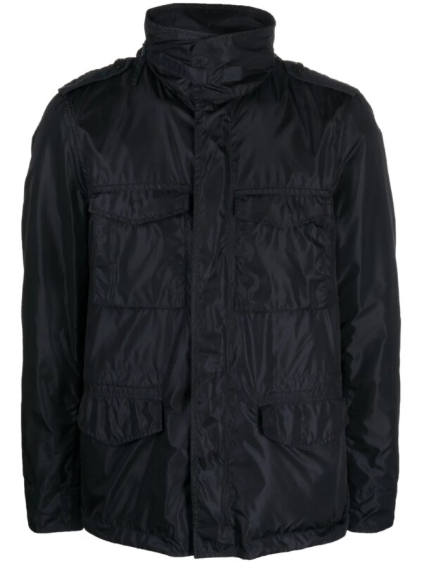 ASPESI coupe-vent imperméable à capuche dissimulée - Bleu