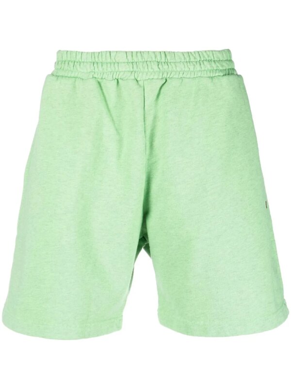 MSGM short en coton à logo brodé - Vert