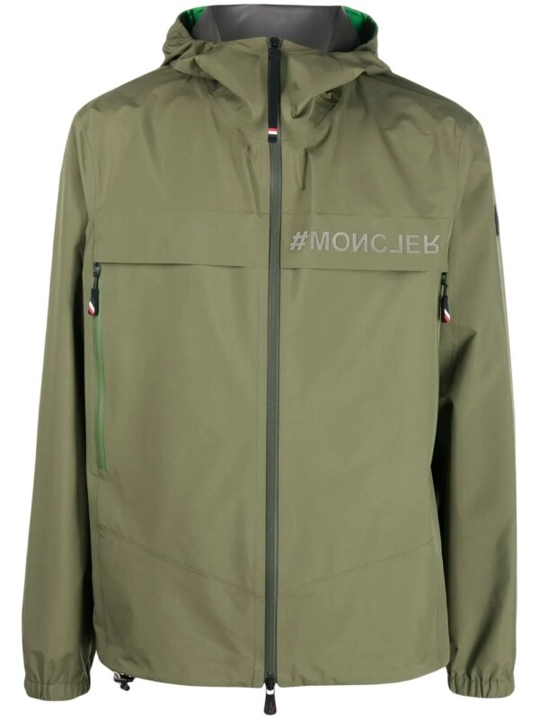 Moncler Grenoble veste à logo imprimé - Vert