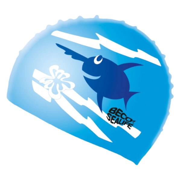 Blauwe badmuts voor kinderen