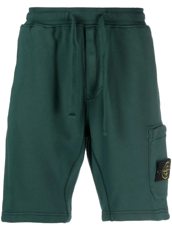 Stone Island short de sport à patch logo - Vert