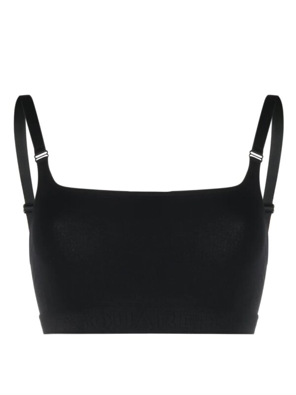 DSQUARED2 brassière de sport à bande logo - Noir