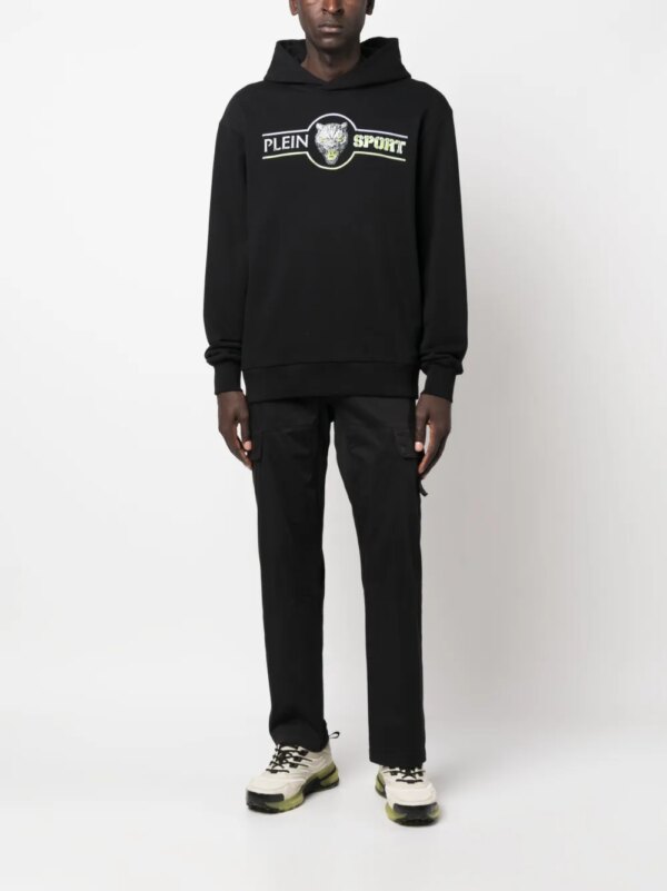 Plein Sport Katoenen hoodie - Zwart