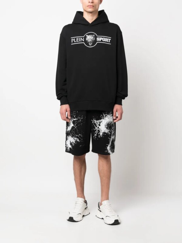 Plein Sport Hoodie met print - Zwart