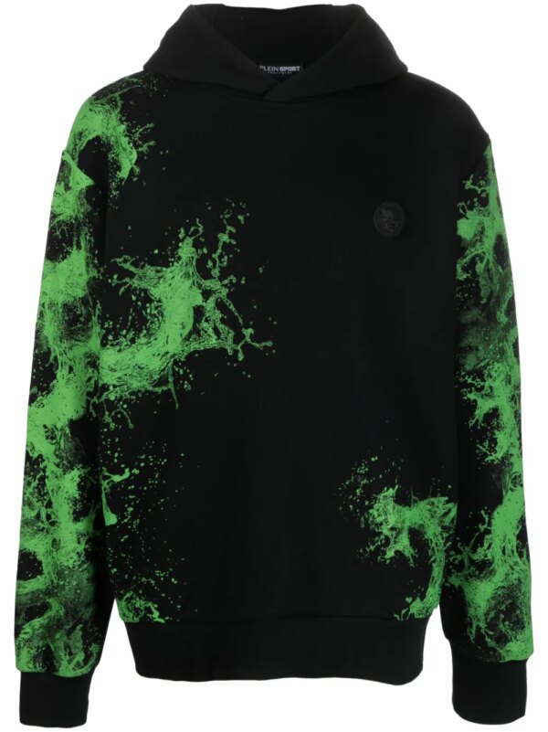 Plein Sport hoodie Splash Extreme en coton - Noir