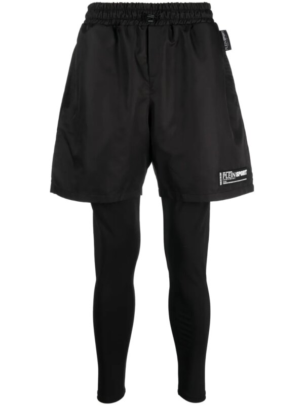 Plein Sport short à design superposé - Noir