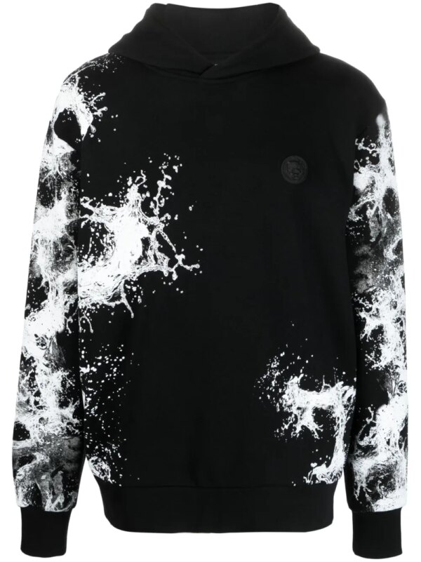 Plein Sport hoodie Splash Extreme en coton - Noir