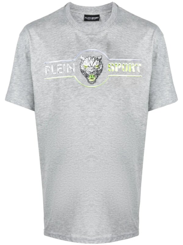 Plein Sport t-shirt Chrome Scratch Edition - Gris