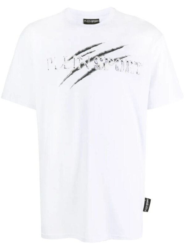 Plein Sport t-shirt en coton à imprimé graphique - Blanc