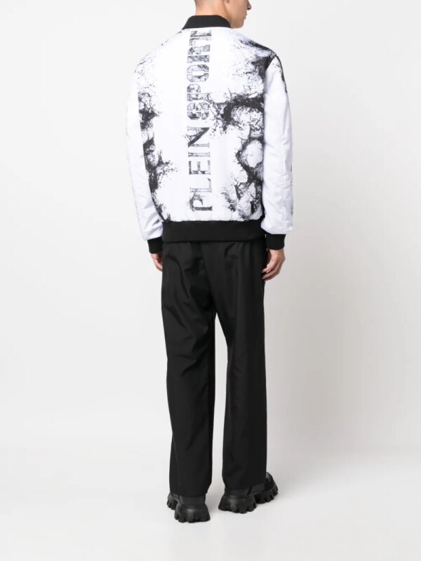 Plein Sport Bomberjack met print - Wit