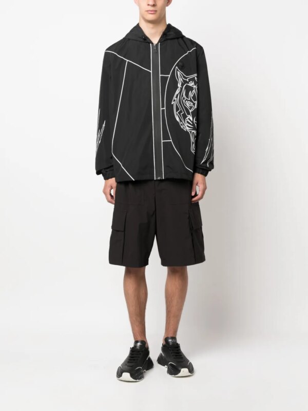 Plein Sport Windjack met print - Zwart