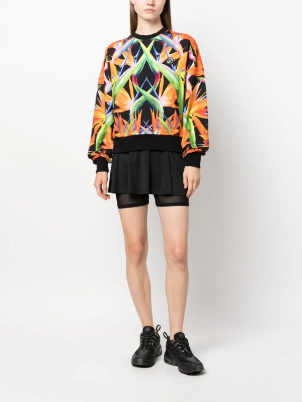Plein Sport Sweater met bloemenprint - Zwart