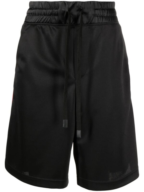 Versace Jeans Couture short à bandes logo - Noir