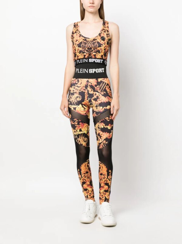 Plein Sport Legging met barokprint - Zwart