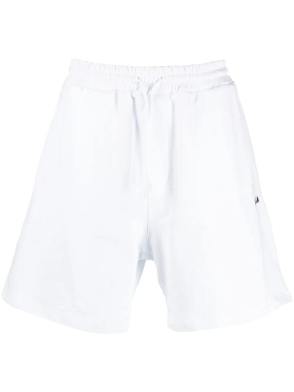 MSGM short en coton à logo imprimé - Blanc