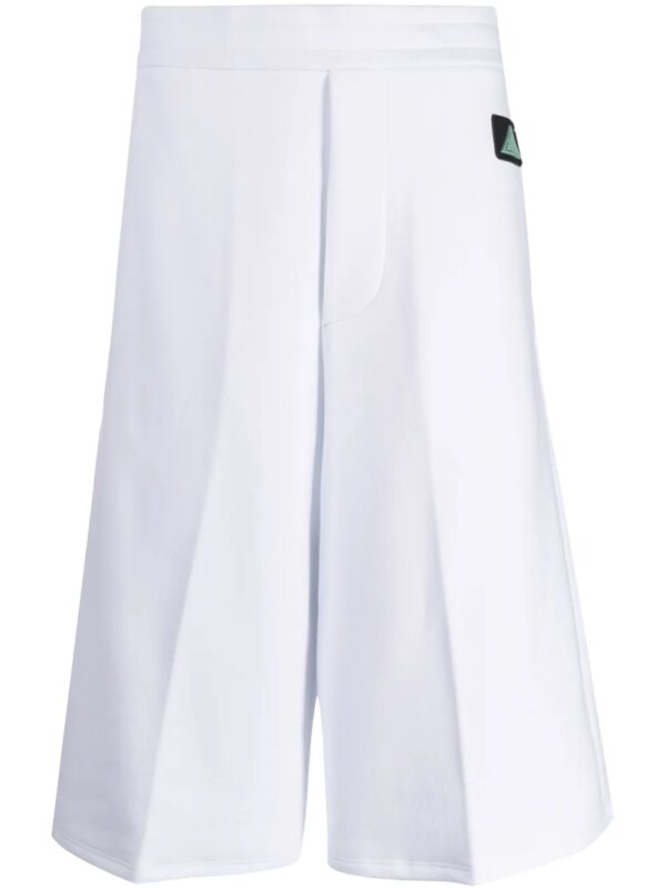 OAMC short de sport en coton à patch logo - Blanc