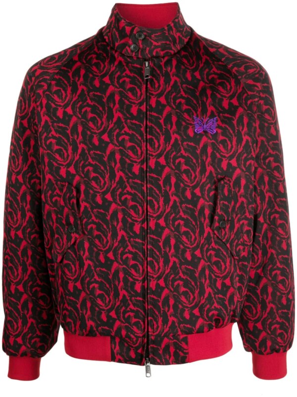 Baracuta veste à col montant - Rouge