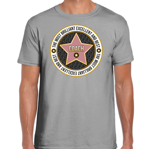 Cadeau t-shirt voor heren - coach - grijs - bedankje - verjaardag