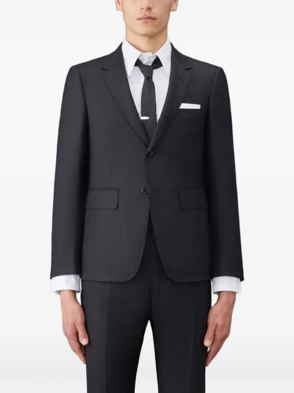 Thom Browne blazer en laine CLASSIC TWILL SPORT - Noir