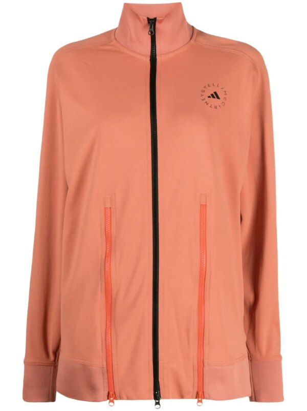 adidas by Stella McCartney veste zippée TrueCasuals à logo imprimé - Orange