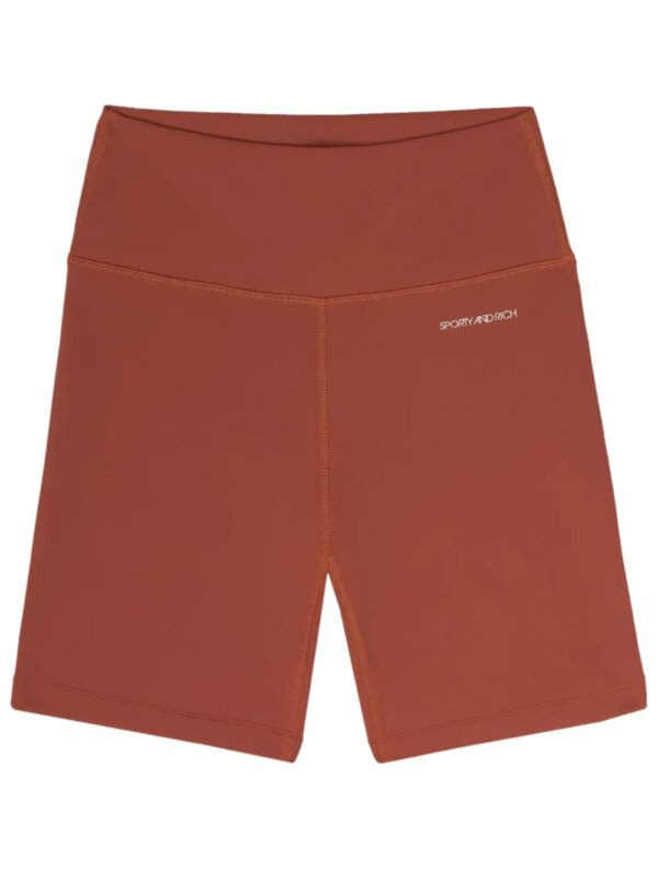 Sporty & Rich short cycliste à logo imprimé - Rouge