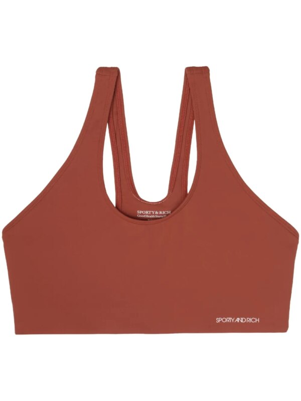 Sporty & Rich brassière de sport N.03 à logo imprimé - Rouge