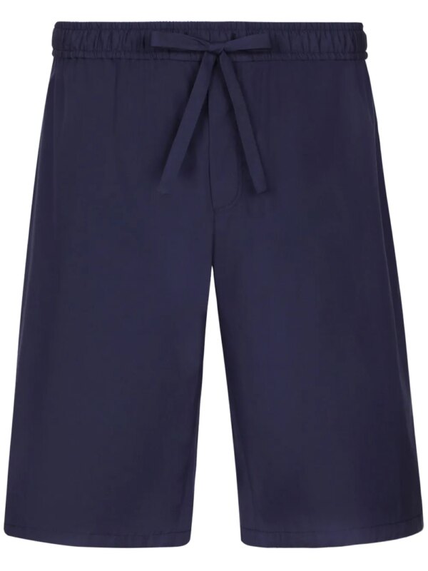 Dolce & Gabbana short de sport à patch logo - Bleu