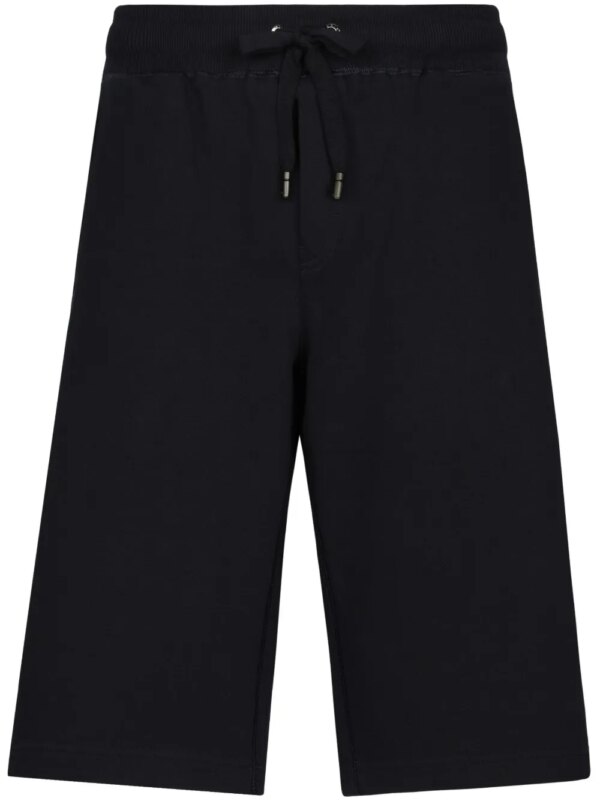 Dolce & Gabbana short de sport à patch logo - Bleu