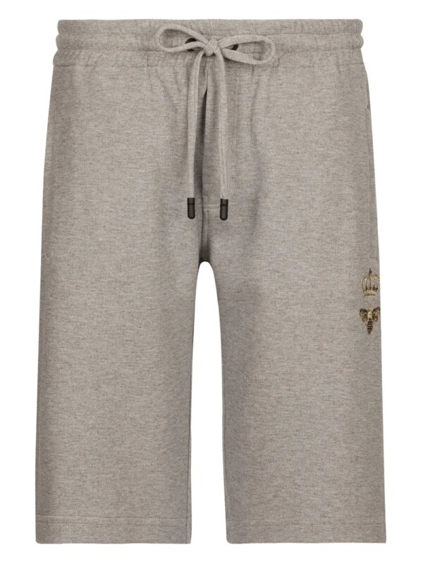 Dolce & Gabbana short en coton mélangés - Gris