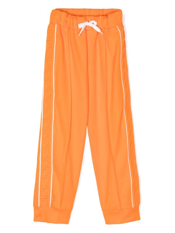 Fendi Kids short de sport à logo FF - Orange