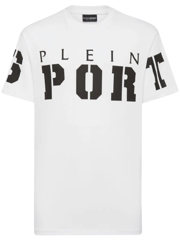 Plein Sport t-shirt en coton à logo SS - Blanc