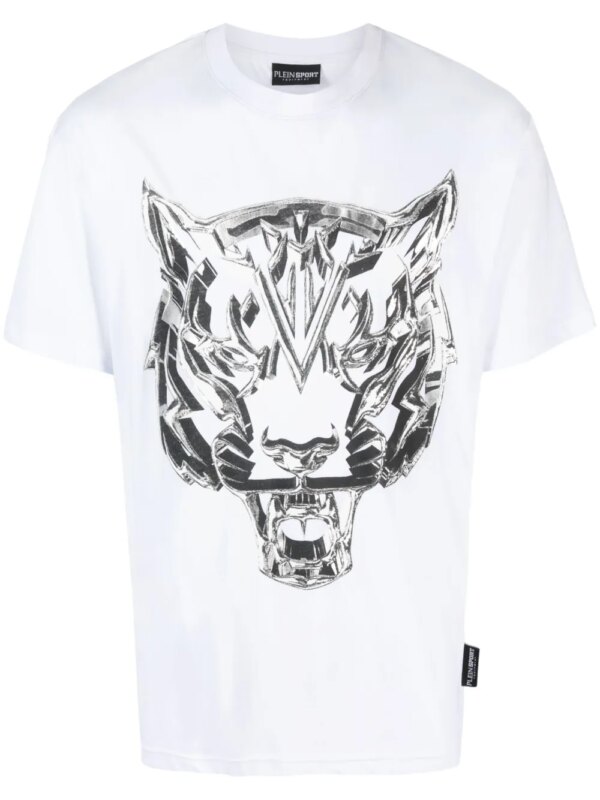 Plein Sport t-shirt SS Chrome en coton - Blanc