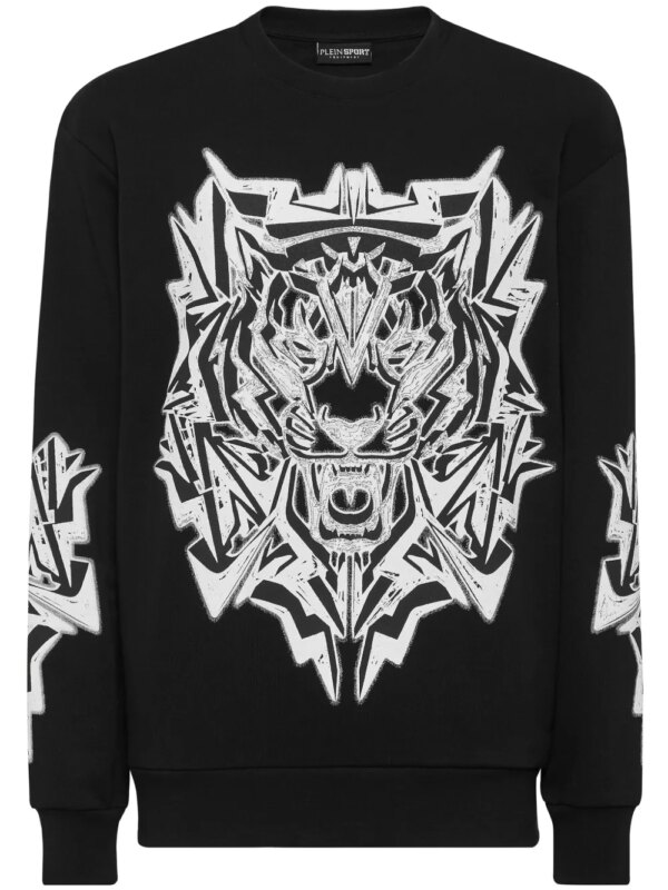 Plein Sport sweat imprimé à patch logo - Noir