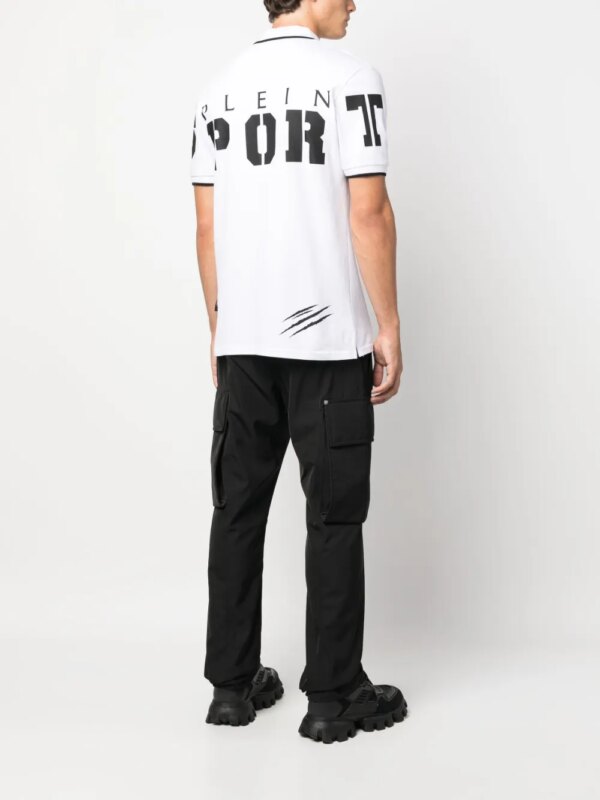 Plein Sport Poloshirt met logopatch - Wit