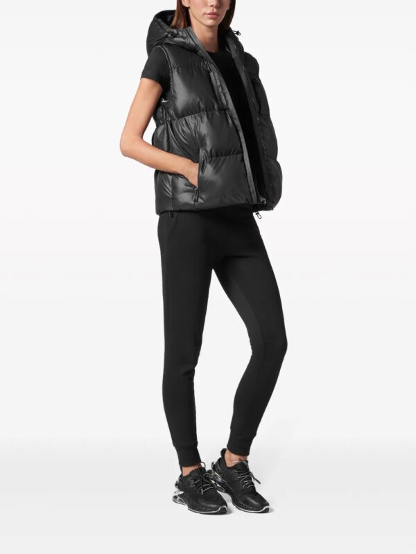 Plein Sport Bodywarmer met logoprint - Zwart