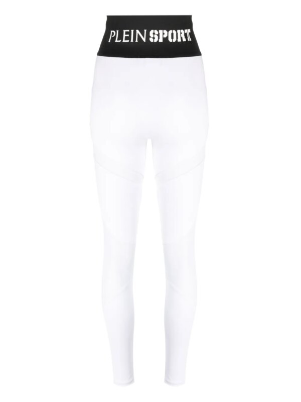Plein Sport Legging met logoband - Wit