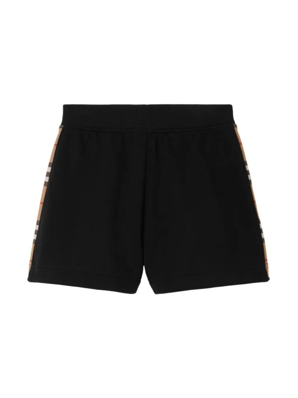 Burberry Kids short de sport à motif Vintage Check - Noir