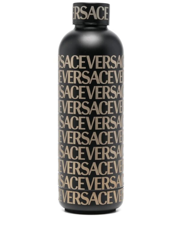 Versace gourde à logo imprimé - Noir
