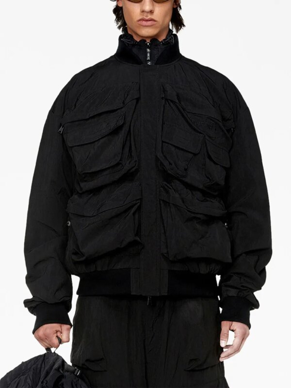 Diesel J-Stain kort bomberjack - Zwart