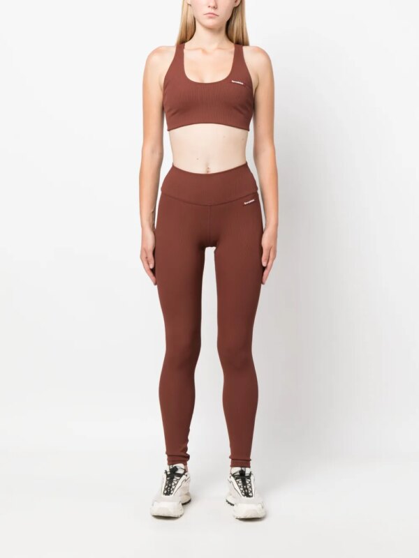 Sporty & Rich Sport-bh met logoprint - Bruin