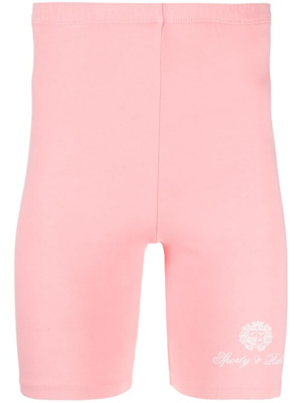 Sporty & Rich short de cyclisme à logo imprimé - Rose