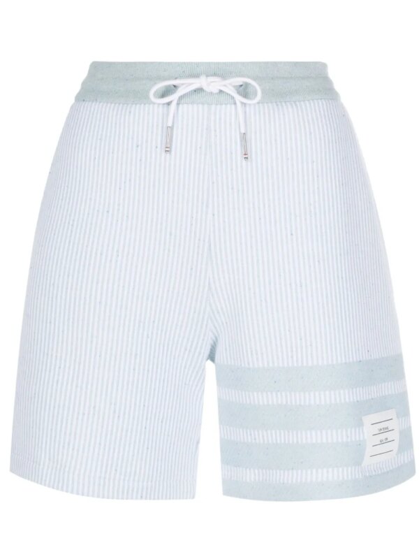 Thom Browne short de sport à détail 4 bandes signature - Bleu