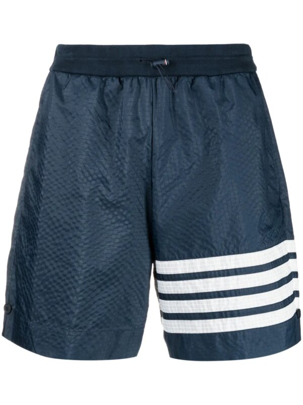Thom Browne short de sport à détails 4 bandes signature - Bleu