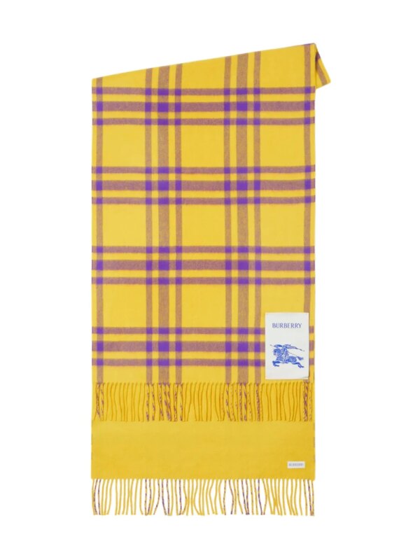 Burberry Geruite sjaal - Geel