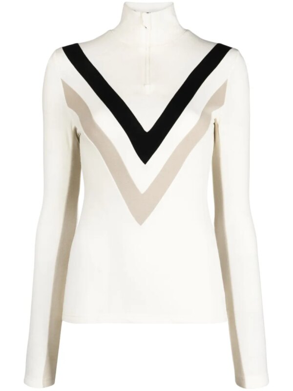 We Norwegians pull en maille intarsia à manches longues - Blanc