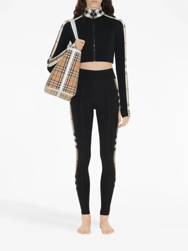 Burberry Legging met Vintage check vlak - Zwart