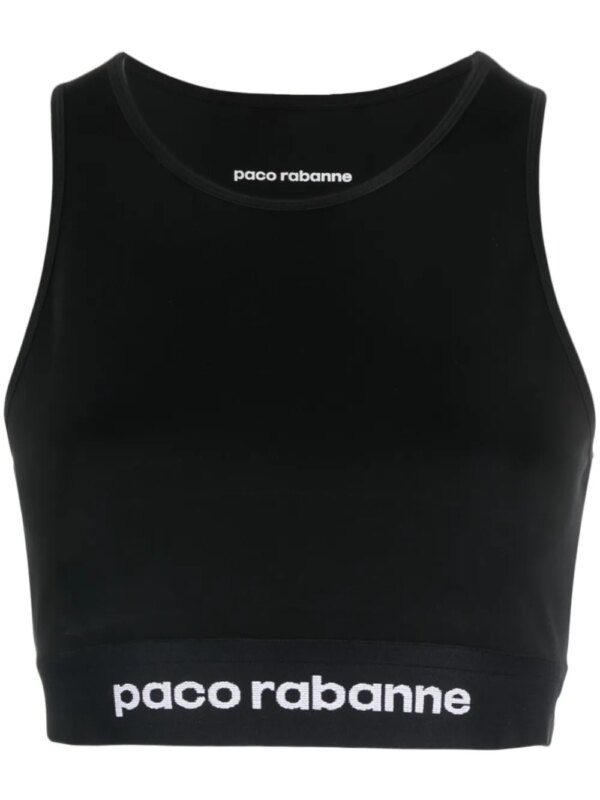 Rabanne brassière de sport Jersey Bodyline - Noir