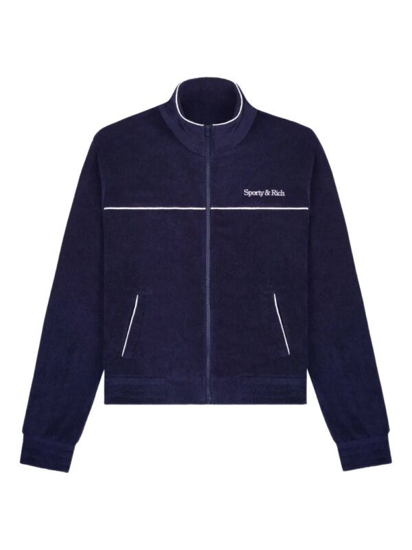 Sporty & Rich veste zippée New Serif - Bleu
