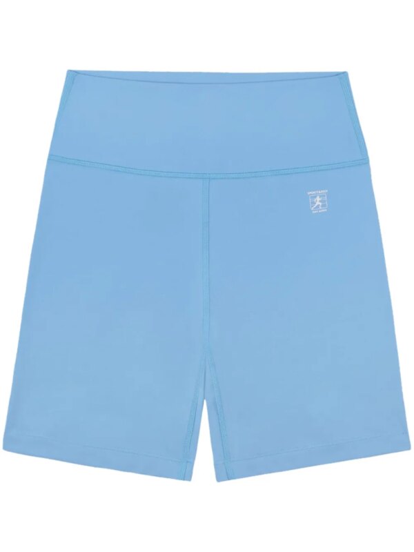 Sporty & Rich short à logo Runner imprimé - Bleu