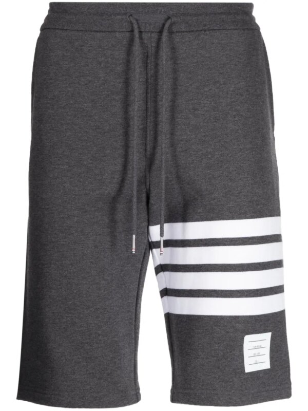 Thom Browne short de sport à 4 bandes signature - Gris